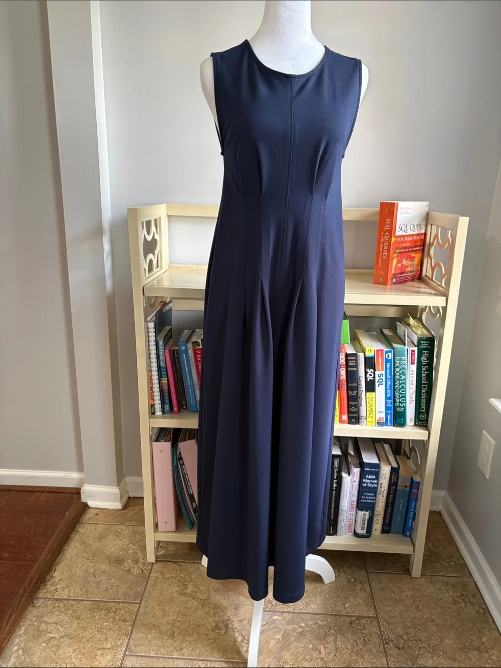 J. Crew Nadia Midi Dress in Stretch Twill